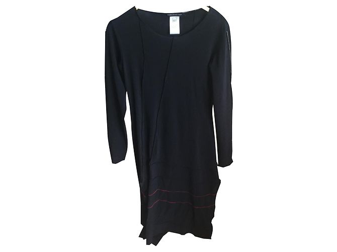 Marithé et François Girbaud Kleid Schwarz Rot Hellgrün Größe 38