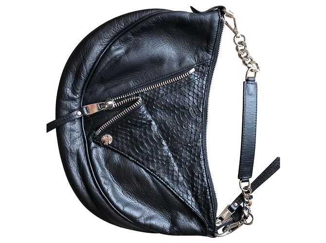 Borsa a spalla Jean Paul Gaultier in pelle nera Nero