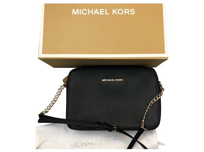 Michael Kors Jet set cuir Saffiano Noir