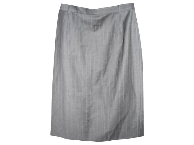 Escada Pencil skirt Grey Wool  ref.129723