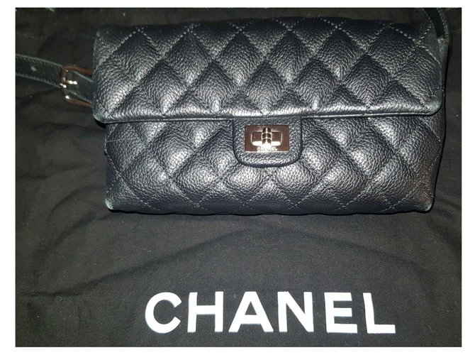 Chanel Classic Belt Bag Black Caviar Pouch 2.55 Leather ref.129730
