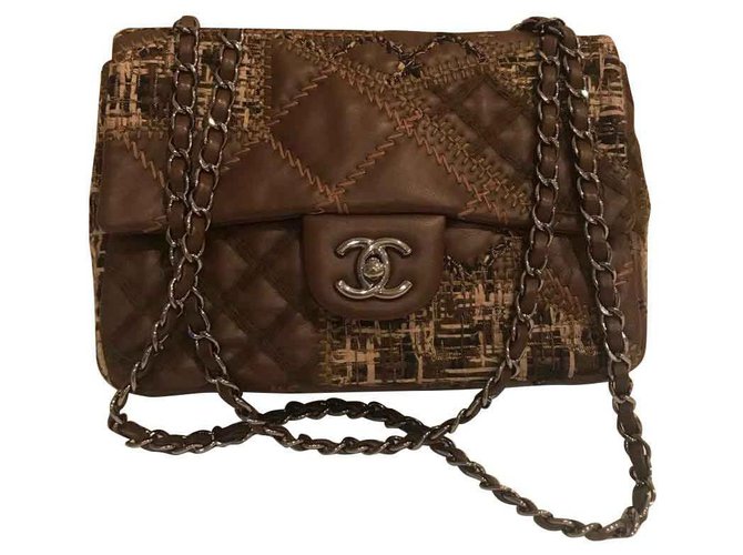 Chanel Brown Dark brown Leather  ref.129731