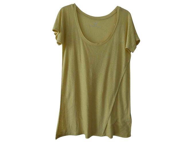 T-shirt Zadig & Voltaire gialla in seta e modal Giallo