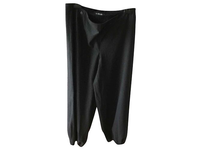 Autre Marque LILI SOBERLY Grey Silk and Polyester Pants
