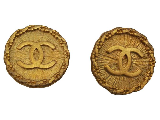 Chanel Ohrringe Golden Metall  ref.129782