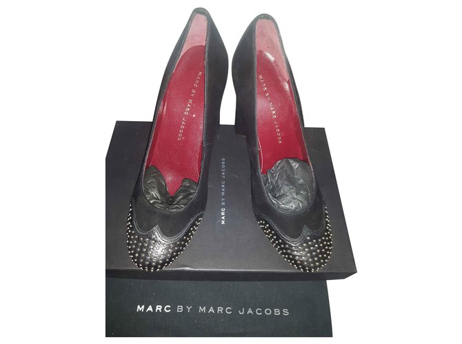 Marc by Marc Jacobs Zapato moderno de tacón negro de tacón alto. Terciopelo  ref.129797
