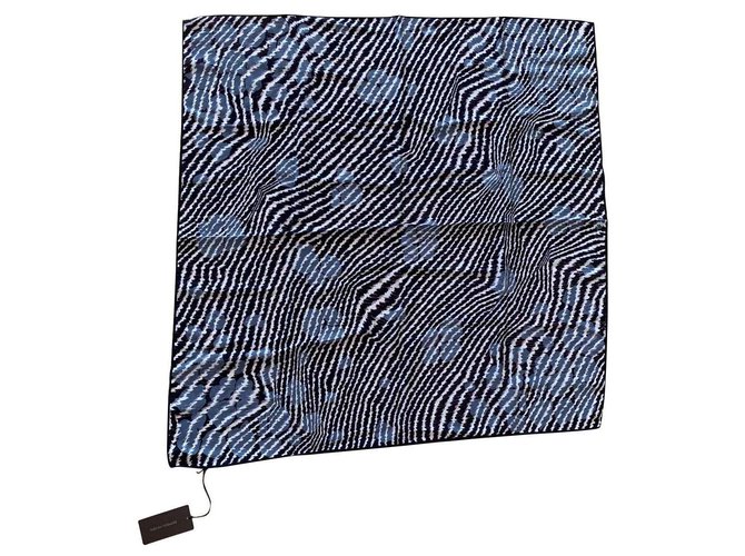 carré 90 zebra di seta blu bottega veneta Blu scuro  ref.129809