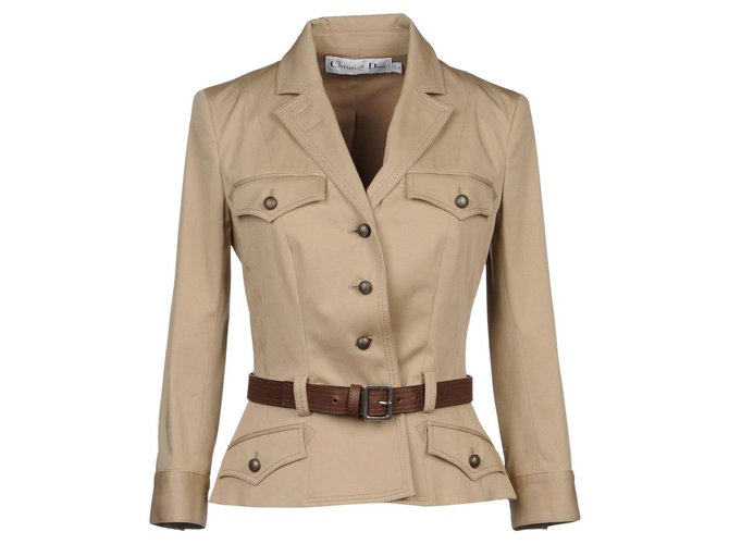 Saharienne Dior jacket bar Beige Cotton  ref.129821