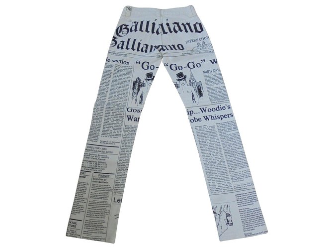 John Galliano Emblematic jean Galliano new condition Black Cotton Elastane  ref.129862
