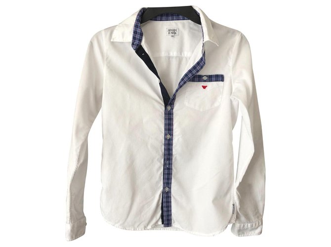 Armani T-shirts Coton Blanc  ref.129874