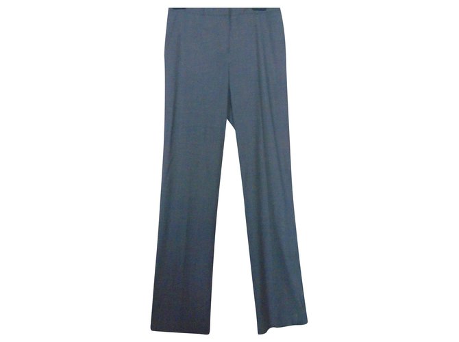 Hugo Boss Pantalons, leggings Laine Gris  ref.129905