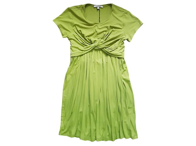 Vestido Carven verde de viscosa Talla M