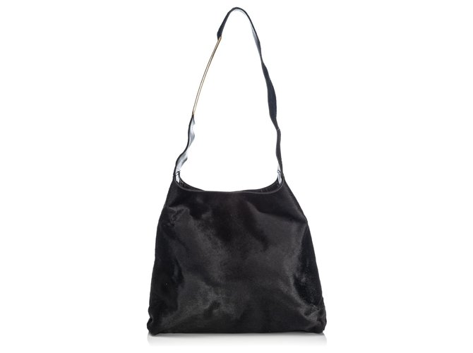 Gucci Black Pony Hair Shoulder Bag  ref.129931