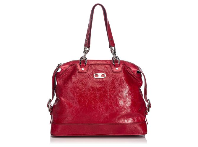 Céline Celine Red Leather Handbag Rosso Pelle  ref.129990