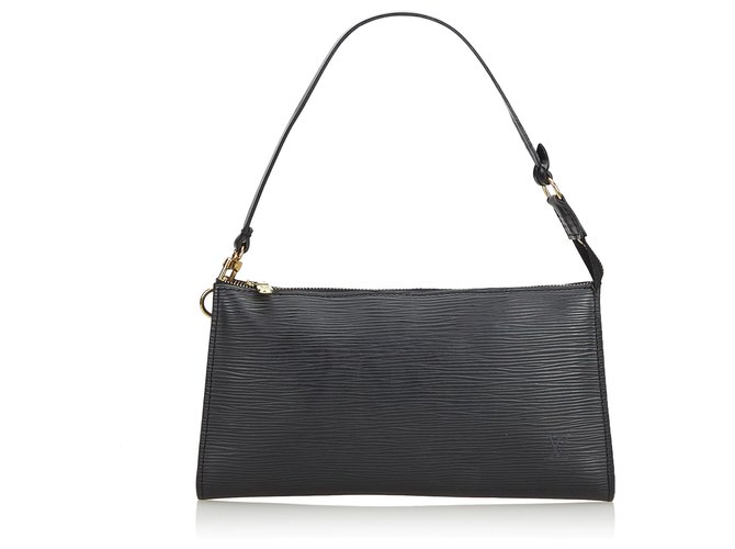 Louis Vuitton Black Epi Pochette Accessoires Nero Pelle  ref.129999