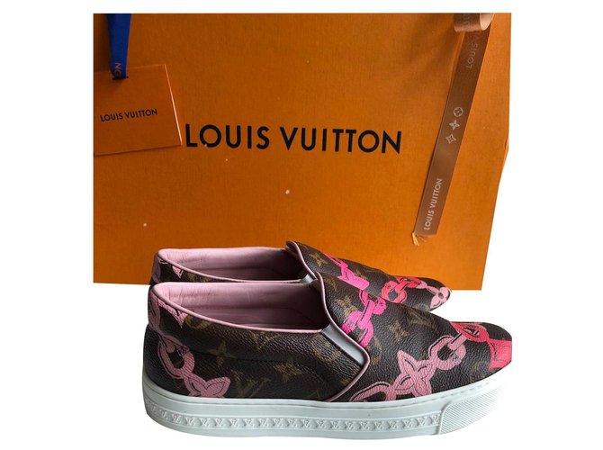 Louis Vuitton espadrillas Marrone Pelle  ref.130030