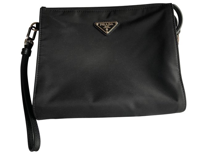 Prada Bolsas, carteiras, casos Preto Nylon  ref.130047