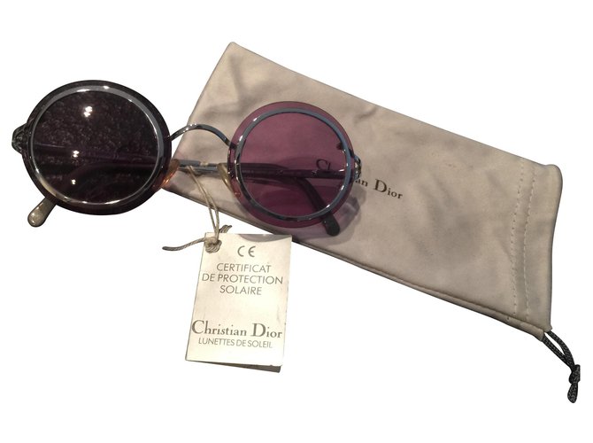 Óculos de sol vintage Christian Dior 90 Prata  ref.130056