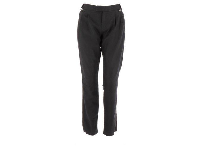 Comptoir Des Cotonniers Pantalones Negro Lyocell  ref.130057
