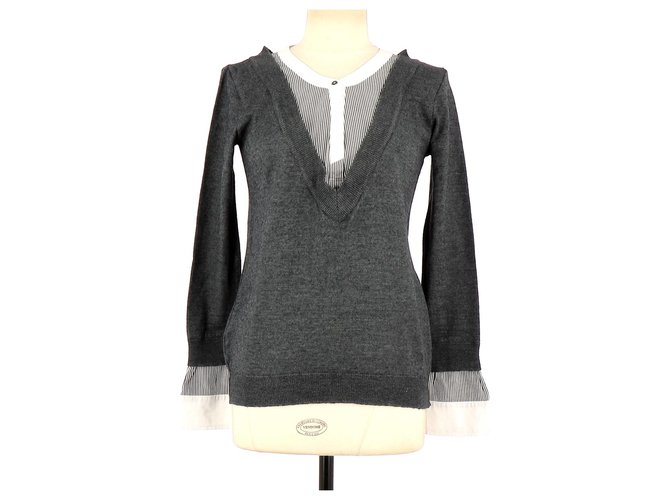Comptoir Des Cotonniers Sweater Grey Wool  ref.130098