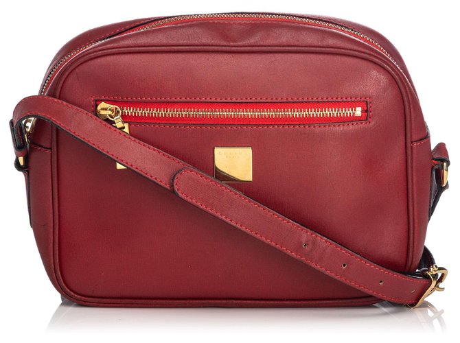 Céline Celine Red Leather Crossbody Bag  ref.130197