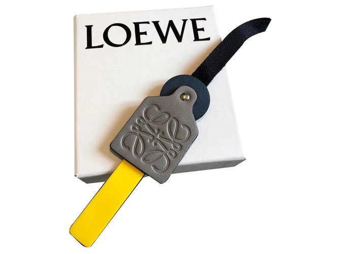 Loewe Encantos de saco Cinza Couro  ref.130300