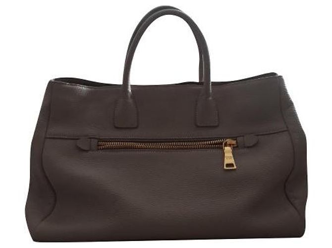 Prada Handtasche aus Leder Grau