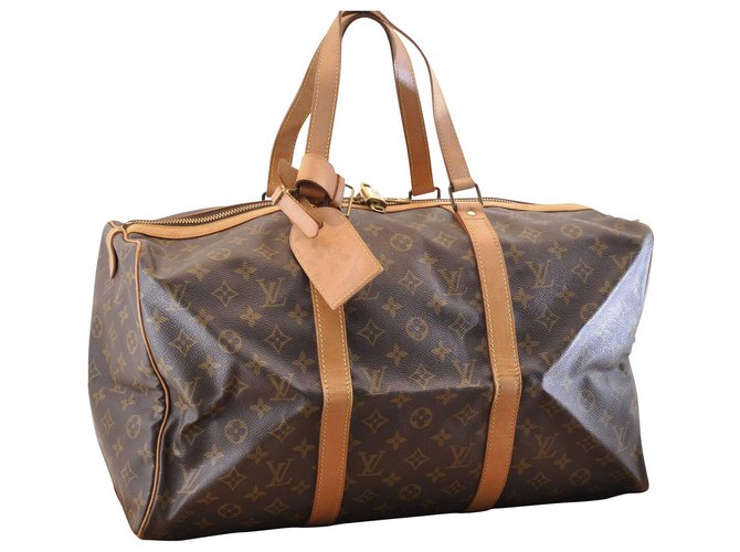 Louis Vuitton Sac souple 45 Brown Cloth  ref.130344