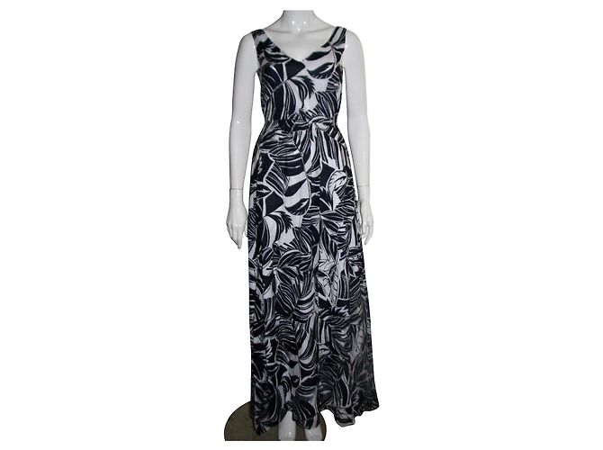 Abito maxi Hobbs in cotone blu floreale Bianco