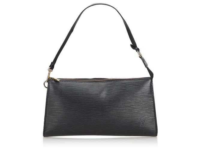 Louis Vuitton Black Epi Pochette Accessoires Leather  ref.130421