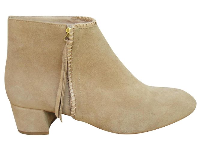 Maje Stiefeletten beige Wildleder Leder 40