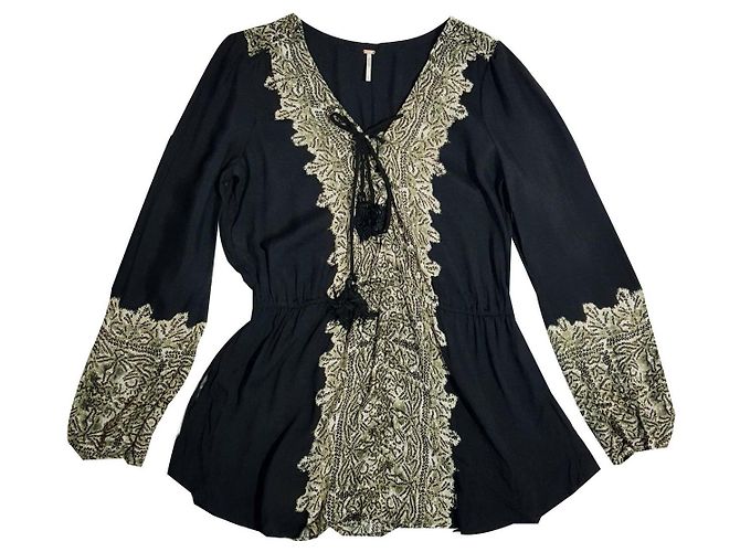 Camicetta Free People in Viscosa e Rayon Multicolore L