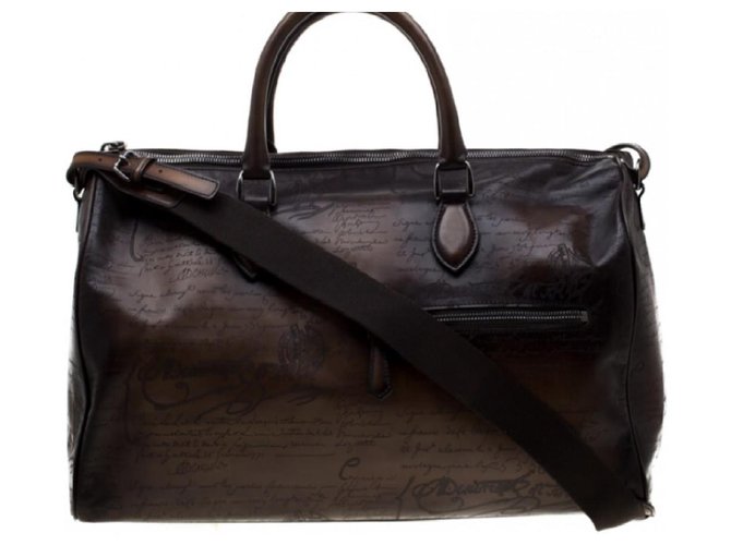 Berluti two tone leather travel bag Brown  ref.130566