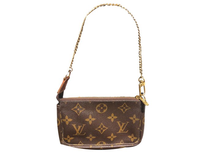 Louis Vuitton Handtaschen Braun Leder Leinwand  ref.130591