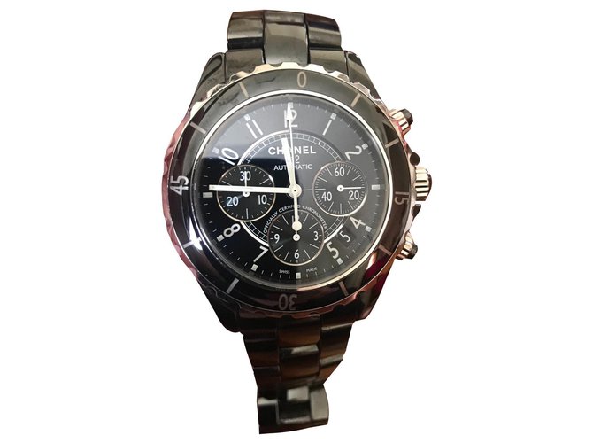 Chanel J12 chronographe Céramique Noir  ref.130610