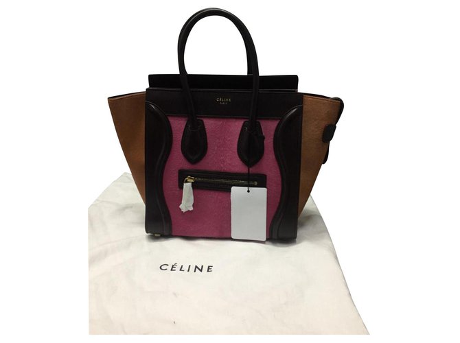 Céline CELINE MICRO LUGGAGE SAC BAG NEW Cuir Multicolore  ref.130665