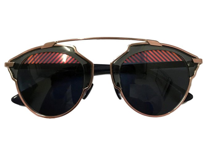 Christian Dior, dior so real blue with striped lenses Pink Metal  ref.130668