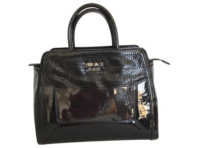 Versace Handbags Black Patent leather  ref.130676