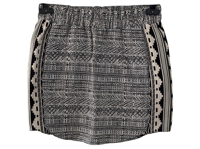 high waisteded skirt ecru and black heimstone Polyester  ref.130681