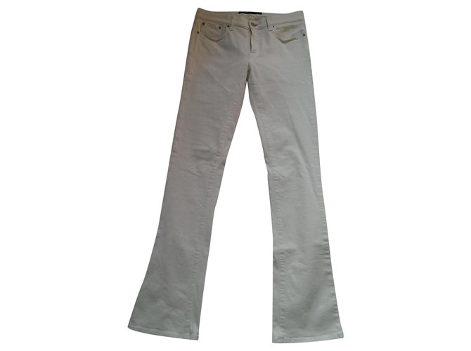 Ralph Lauren Jeans White Cotton Elastane  ref.130702