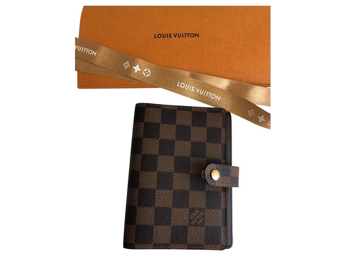Louis Vuitton Pm agenda cover Brown Cloth  ref.130708