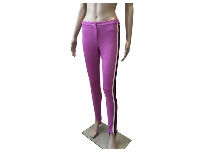 Gucci Slim trousers Pink Cotton  ref.130804