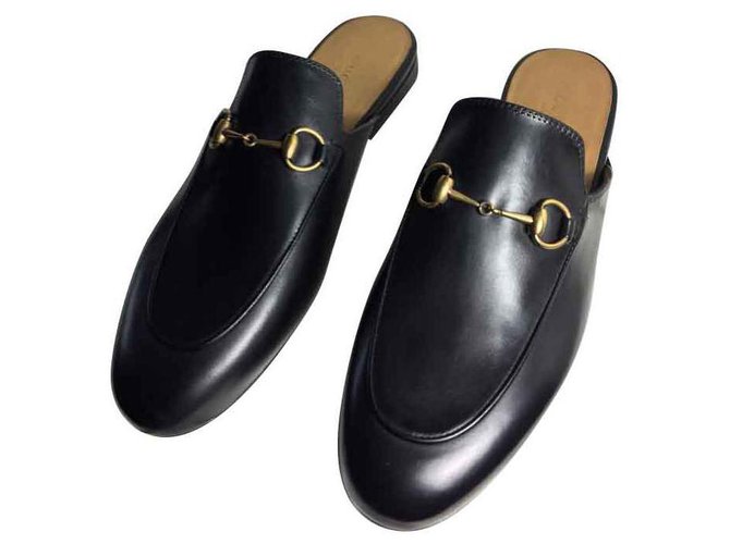Gucci Princetown Mules Black Leather  ref.130885