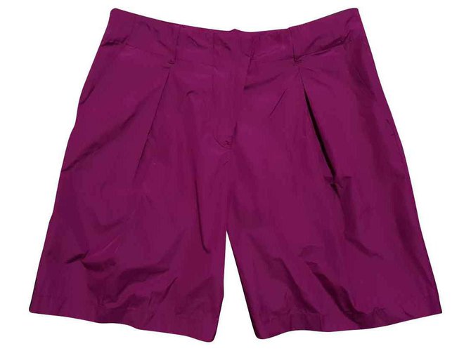 Jil Sander Pantalones cortos Púrpura Poliéster  ref.130927