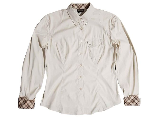 Camicia Belstaff Ecru con Dettagli Tartan