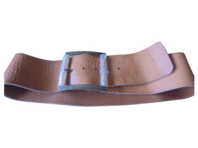 Autre Marque Romano Breiter Ledergürtel Caramel Karamell