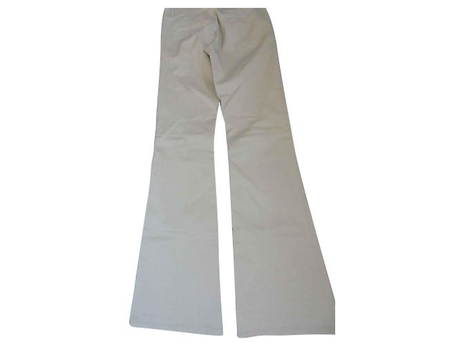 Autre Marque Benetton Schlaghose beige aus Baumwolle