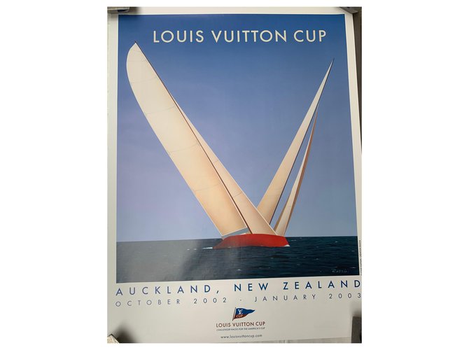 Louis Vuitton CUP Poster Hellblau  ref.130985