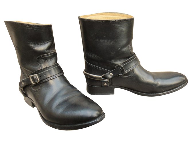 Frye riding boots Black Leather  ref.131007