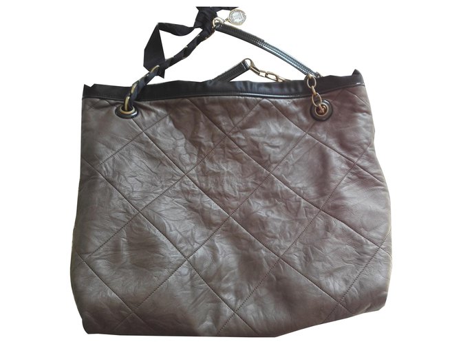 Lanvin Handbags Dark brown Leather  ref.131014